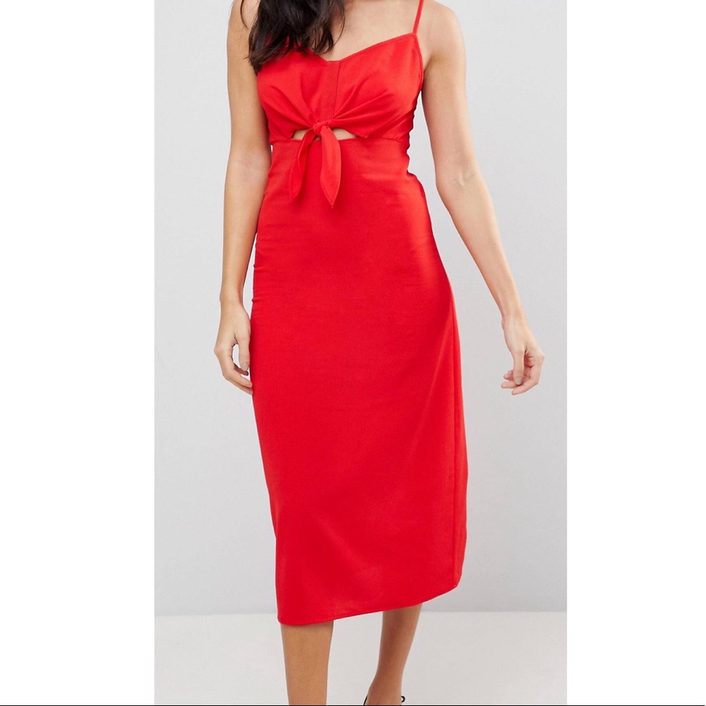 Ax Paris bow front midi dress